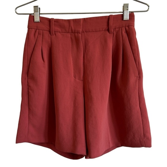 Aritzia Wilfred Effortless Short- Long, Sienna Red, Size 2 - Picture 1 of 7